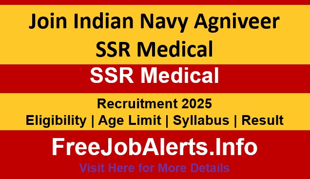 Indian Navy SSR Medical Online Form 2026
